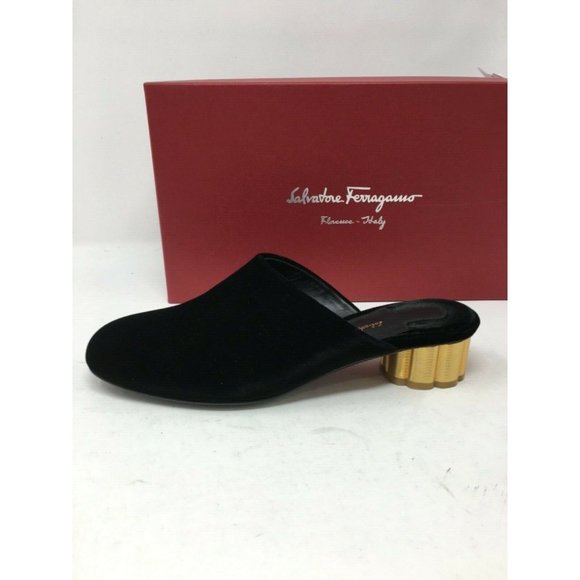 New Salvatore Ferragamo Black Heel 7